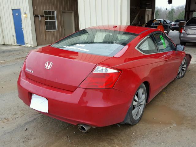 1HGCS12888A008760 - 2008 HONDA ACCORD EXL RED photo 4