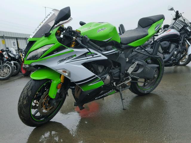 JKBZXJF1XFA006809 - 2015 KAWASAKI ZX636 F GREEN photo 2