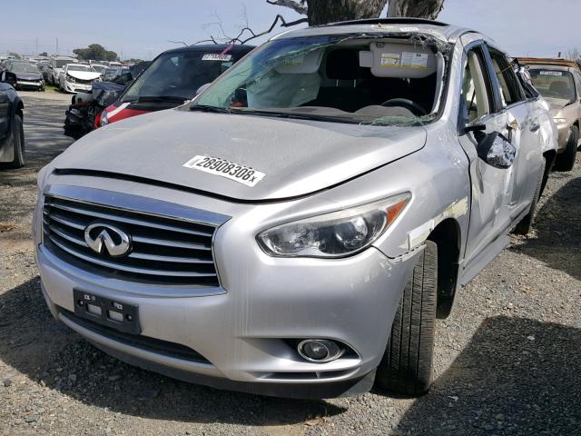 5N1AL0MN9DC352186 - 2013 INFINITI JX35 BASE SILVER photo 2