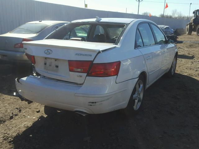 5NPEU46F39H450240 - 2009 HYUNDAI SONATA SE WHITE photo 4