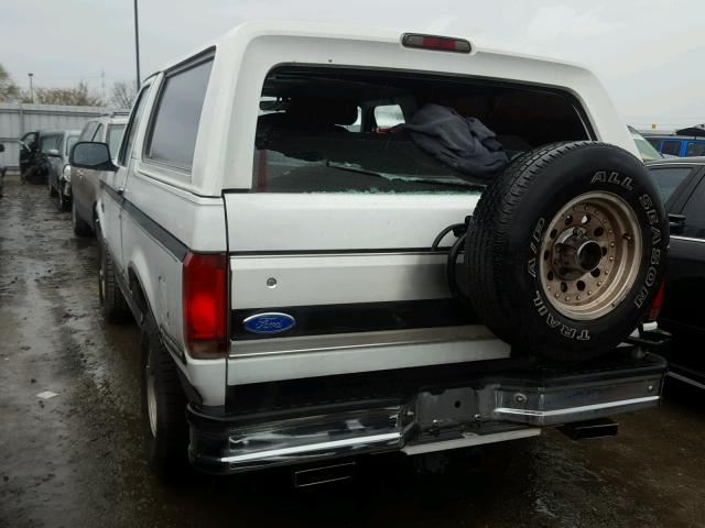 1FMEU15H3NLA60614 - 1992 FORD BRONCO U10 WHITE photo 3