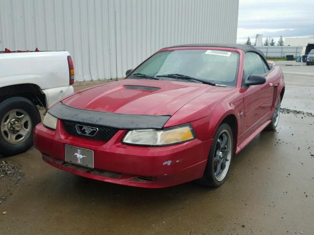 1FAFP4445YF229041 - 2000 FORD MUSTANG RED photo 2