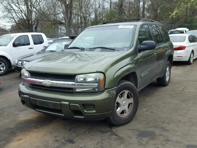 1GNDS13S722177092 - 2002 CHEVROLET TRAILBLAZE GREEN photo 2