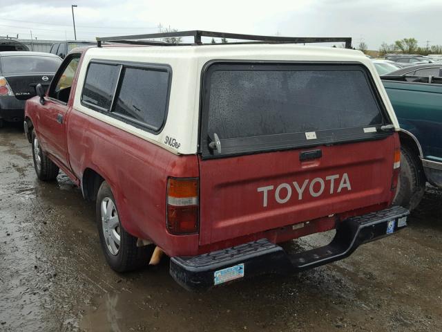 JT4RN81A5N0096360 - 1992 TOYOTA PICKUP 1/2 RED photo 3