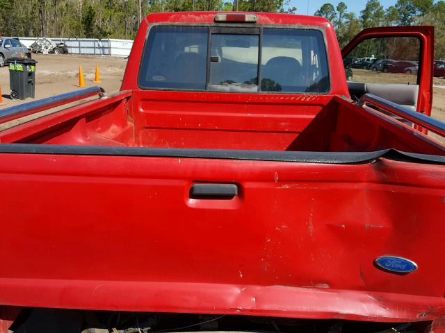 1FTCR14X4VPA84273 - 1997 FORD RANGER SUP RED photo 6