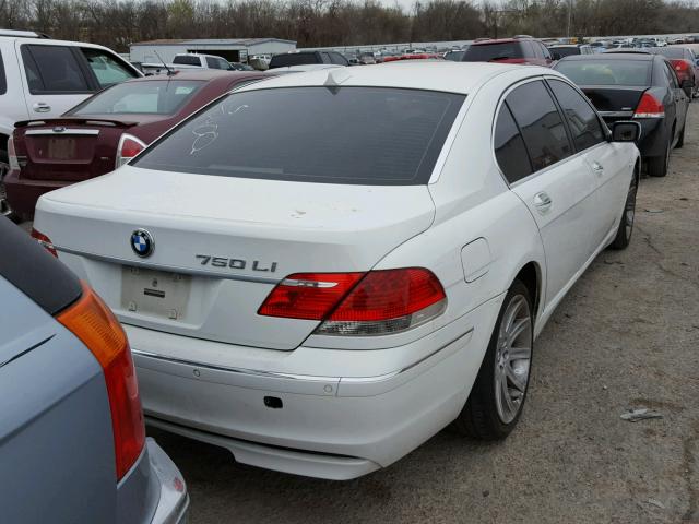 WBAHN83547DT66506 - 2007 BMW 750 WHITE photo 4