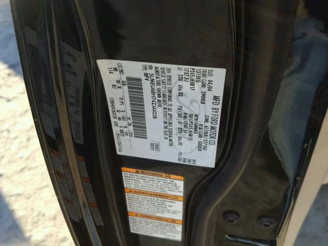 5LMEU68H74ZJ44338 - 2004 LINCOLN AVIATOR 黑色 照片 10