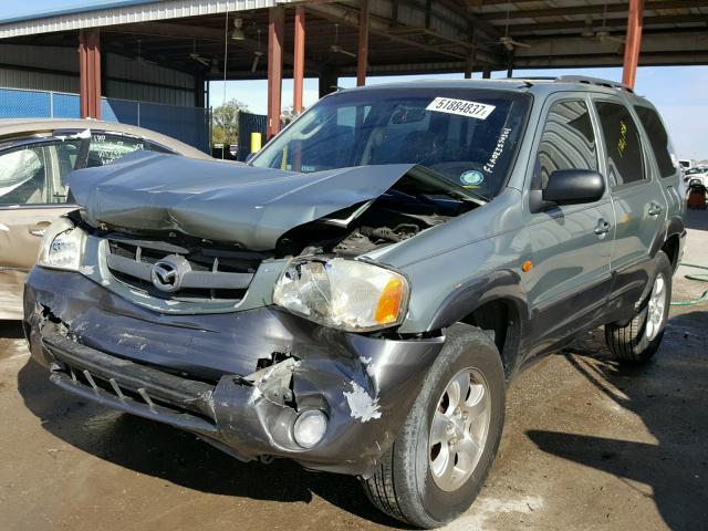 4F2CZ06163KM24147 - 2003 MAZDA TRIBUTE ES GREEN photo 2