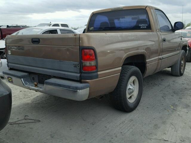 1B7HC16Y9YS636588 - 2000 DODGE RAM 1500 BROWN photo 4