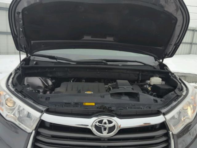 5TDYKRFH5FS045696 - 2015 TOYOTA HIGHLANDER GRAY photo 7