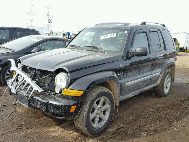 1J8GL58K47W593371 - 2007 JEEP LIBERTY LI BLACK photo 2