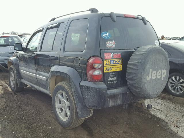 1J8GL58K47W593371 - 2007 JEEP LIBERTY LI BLACK photo 3