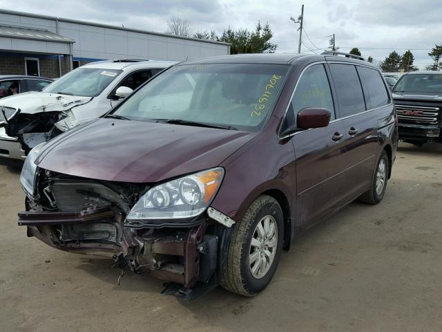 5FNRL3H46AB112246 - 2010 HONDA ODYSSEY EX BURGUNDY photo 2