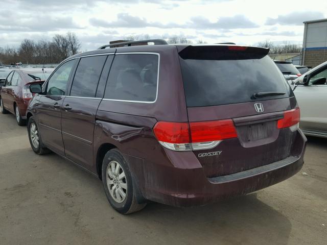 5FNRL3H46AB112246 - 2010 HONDA ODYSSEY EX BURGUNDY photo 3