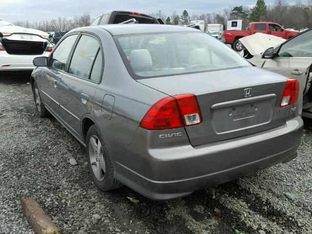 2HGES26745H522599 - 2005 HONDA CIVIC EX GRAY photo 3