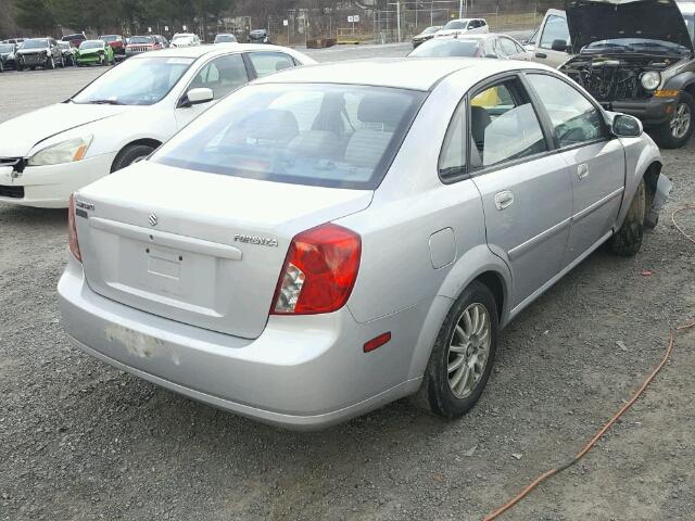 KL5JJ52Z54K949232 - 2004 SUZUKI FORENZA LX SILVER photo 4