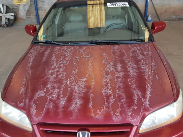 1HGCG56671A072909 - 2001 HONDA ACCORD EX RED photo 9