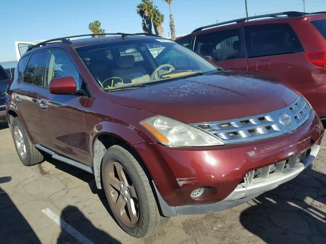 JN8AZ08TX5W314739 - 2005 NISSAN MURANO SL BURGUNDY photo 1