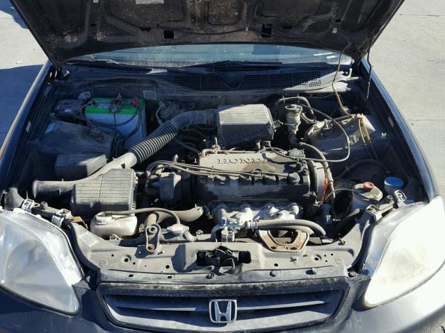 2HGEJ6444YH106303 - 2000 HONDA CIVIC DX BLACK photo 7