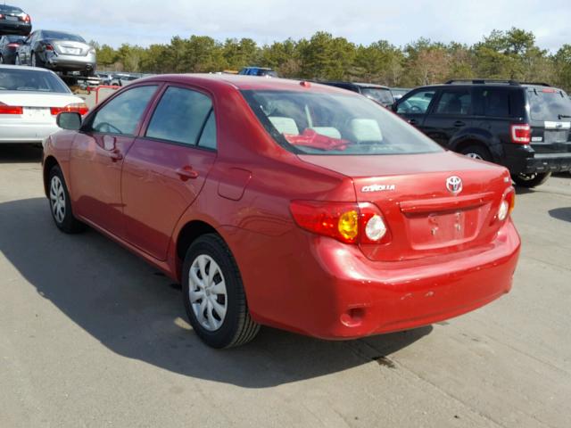 1NXBU4EE4AZ363061 - 2010 TOYOTA COROLLA BA RED photo 3