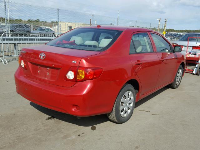 1NXBU4EE4AZ363061 - 2010 TOYOTA COROLLA BA RED photo 4