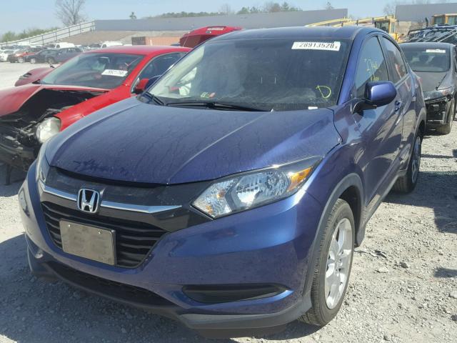 3CZRU5H31GM722120 - 2016 HONDA HR-V LX BLUE photo 2