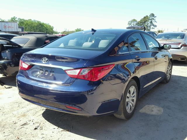 5NPEB4AC5DH511101 - 2013 HYUNDAI SONATA GLS BLUE photo 4