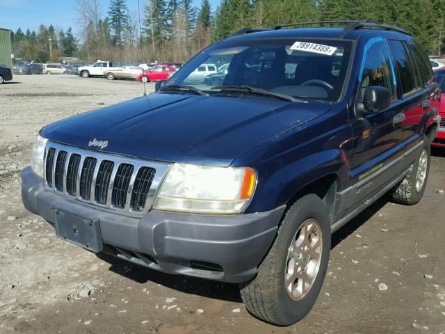 1J4GW48S41C596413 - 2001 JEEP GRAND CHER BLUE photo 2