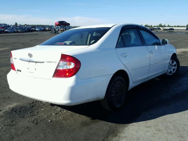 4T1BE32K93U169615 - 2003 TOYOTA CAMRY LE WHITE photo 4