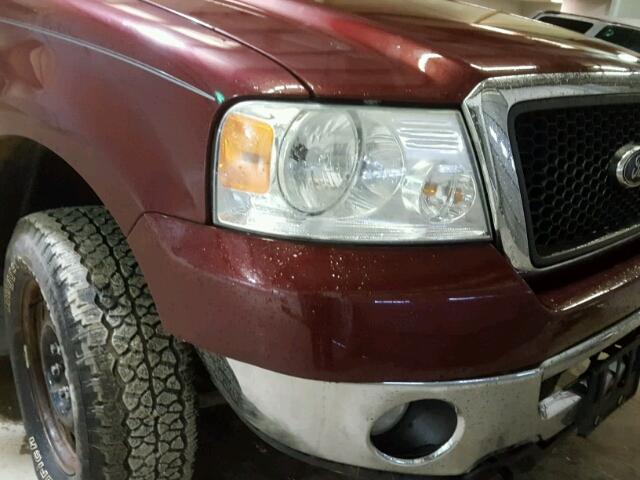 1FTPX14596NA07868 - 2006 FORD F150 RED photo 9