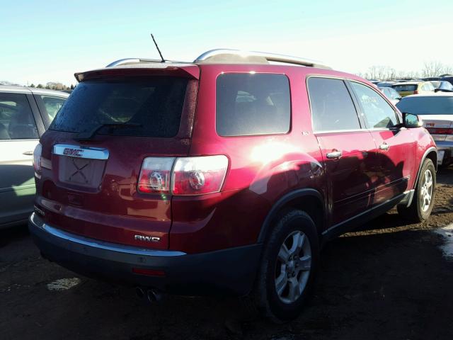 1GKEV33797J144320 - 2007 GMC ACADIA SLT MAROON photo 4