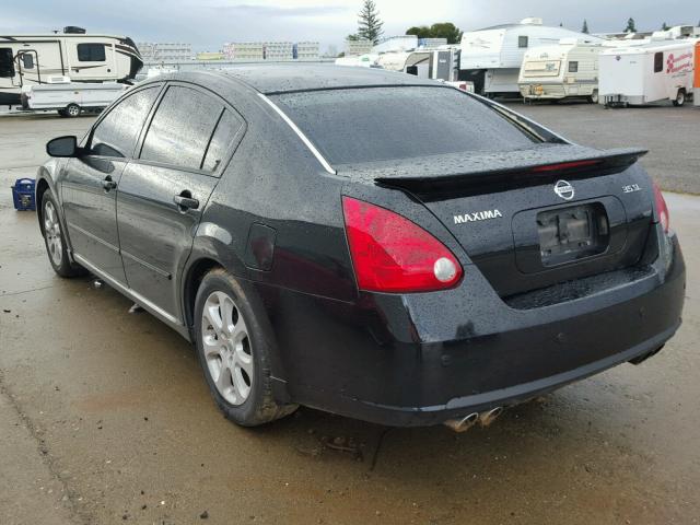 1N4BA41E37C862540 - 2007 NISSAN MAXIMA SE BLACK photo 3