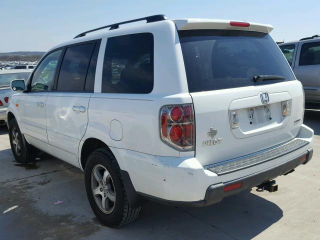 5FNYF18528B047566 - 2008 HONDA PILOT EXL WHITE photo 3