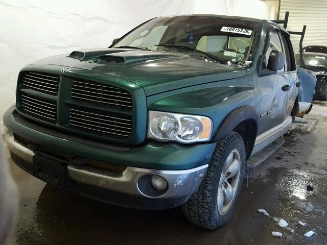 1D7HU18D03S366026 - 2003 DODGE RAM 1500 S GREEN photo 2