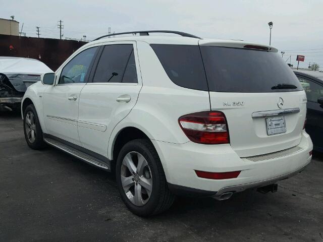 4JGBB2FBXAA618036 - 2010 MERCEDES-BENZ ML 350 BLU WHITE photo 3