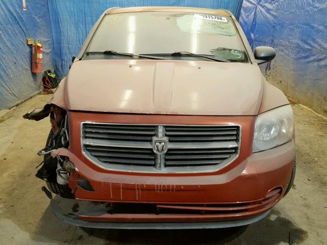 1B3HB28B27D266560 - 2007 DODGE CALIBER ORANGE photo 9