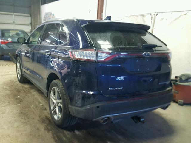 2FMPK4K83GBB84549 - 2016 FORD EDGE TITAN BLUE photo 3