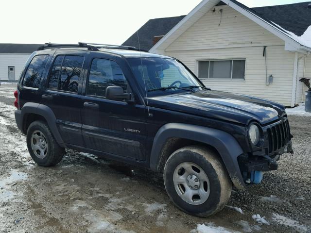 1J4GL48K84W243104 - 2004 JEEP LIBERTY SP BLACK photo 1