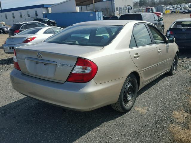 4T1BE32K42U614048 - 2002 TOYOTA CAMRY LE BEIGE photo 4