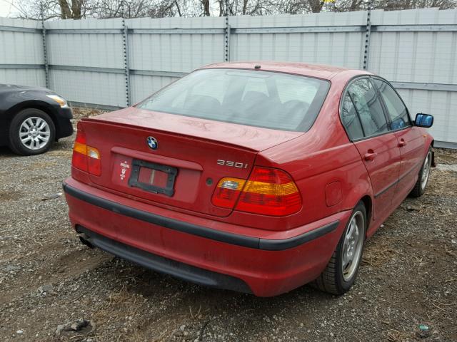 WBAEV53404KM34865 - 2004 BMW 330 I RED photo 4