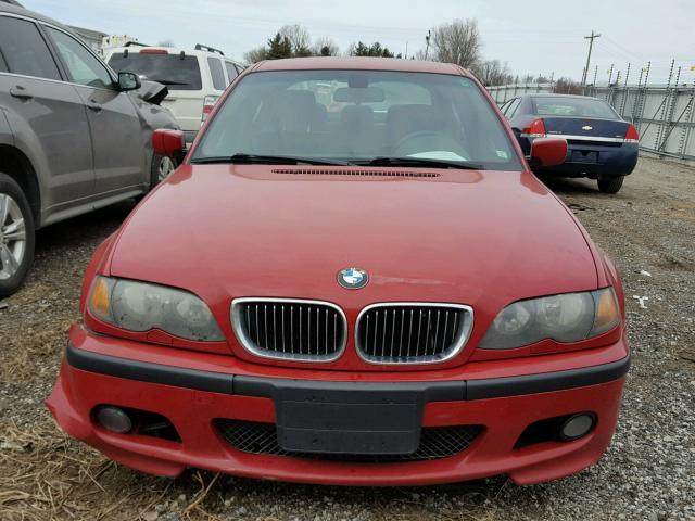 WBAEV53404KM34865 - 2004 BMW 330 I RED photo 9