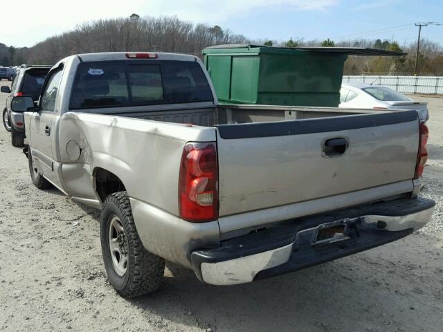 1GCEC14X73Z296757 - 2003 CHEVROLET SILVERADO TAN photo 3