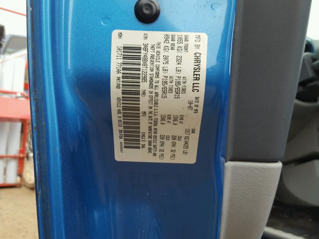 3A8FY48BX8T122985 - 2008 CHRYSLER PT CRUISER BLUE photo 10