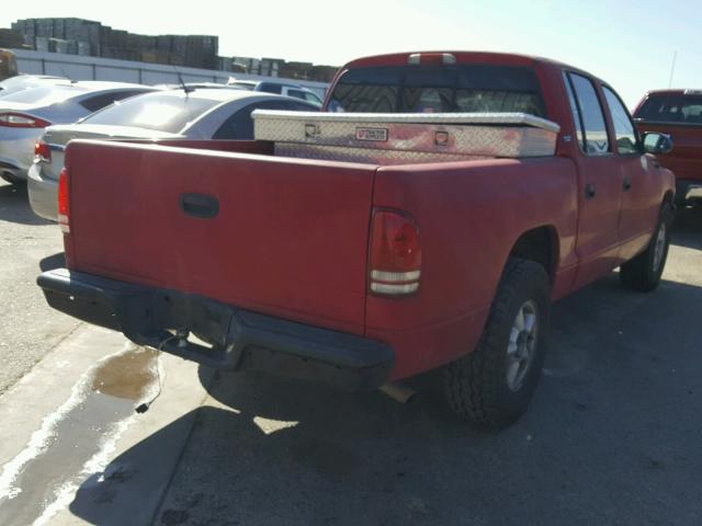 1B7GL2AX9YS739803 - 2000 DODGE DAKOTA QUA RED photo 4