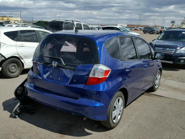 JHMGE8G24AS002876 - 2010 HONDA FIT BLUE photo 4