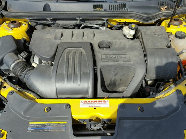 1G2AN15B277279673 - 2007 PONTIAC G5 GT YELLOW photo 7