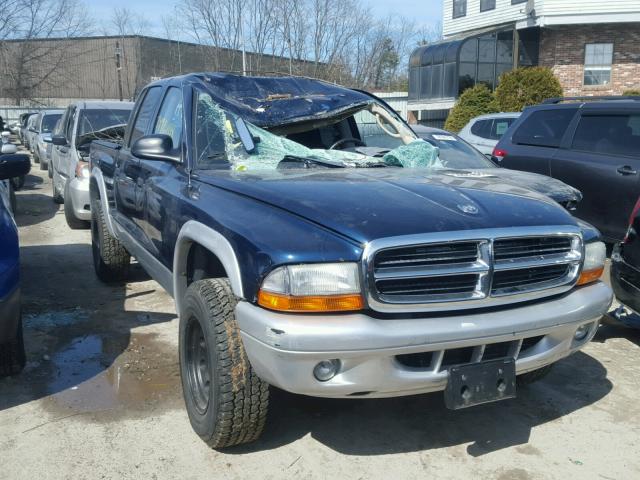 1D7HG48NX4S657328 - 2004 DODGE DAKOTA QUA BLUE photo 1