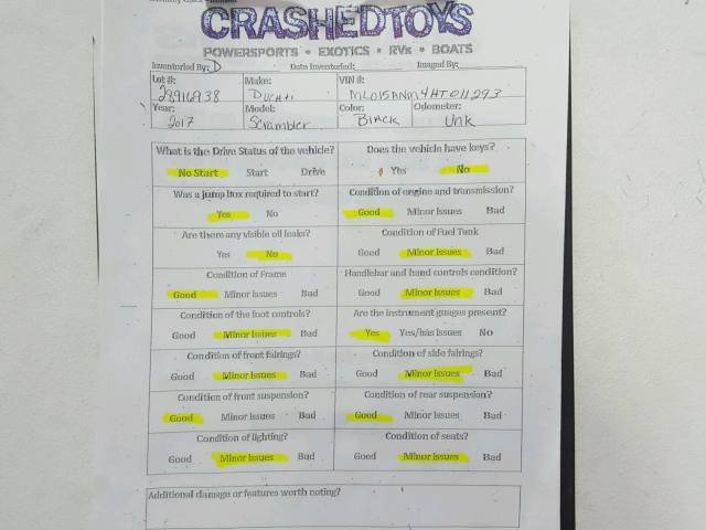 ML015ANM4HT011293 - 2017 DUCATI SCRAMBLER 黑色 照片 20