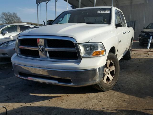 1D7RB1GP3AS138038 - 2010 DODGE RAM 1500 WHITE photo 2