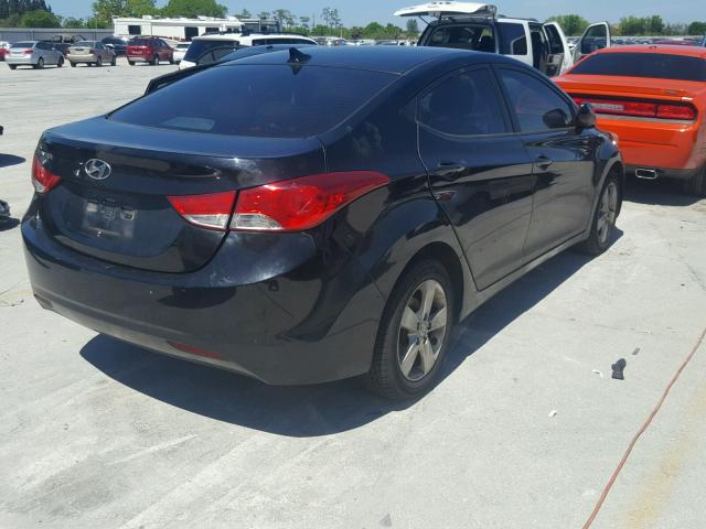 5NPDH4AE7BH053604 - 2011 HYUNDAI ELANTRA GL BLACK photo 4